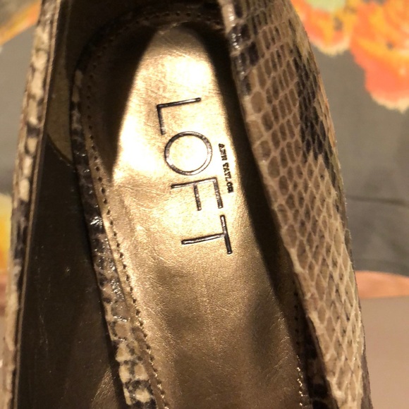 Loft manmade snakeskin print 4” heel SEXY SASSY - Picture 4 of 6